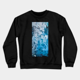 Fluid Turquoise Abstract Painting Crewneck Sweatshirt